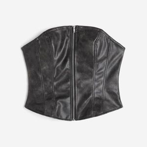 Coated Corset-Style Top